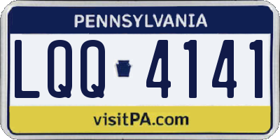 PA license plate LQQ4141