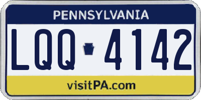 PA license plate LQQ4142