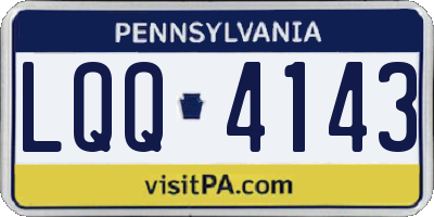 PA license plate LQQ4143