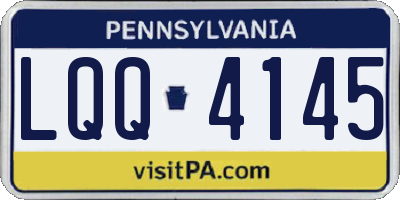 PA license plate LQQ4145