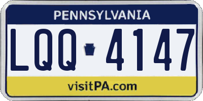 PA license plate LQQ4147