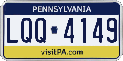 PA license plate LQQ4149