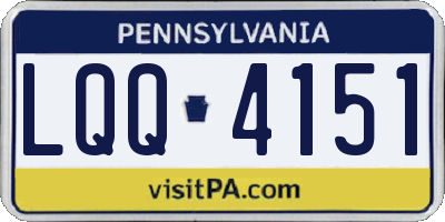 PA license plate LQQ4151