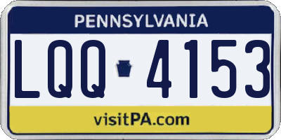 PA license plate LQQ4153