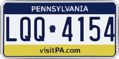 PA license plate LQQ4154