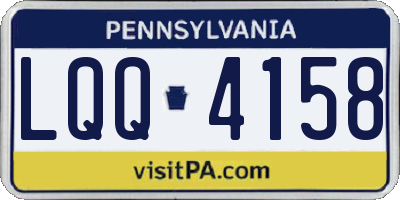 PA license plate LQQ4158