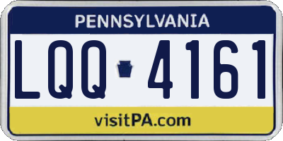PA license plate LQQ4161