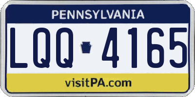 PA license plate LQQ4165