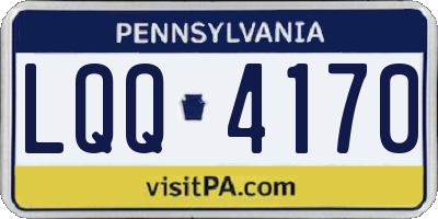 PA license plate LQQ4170