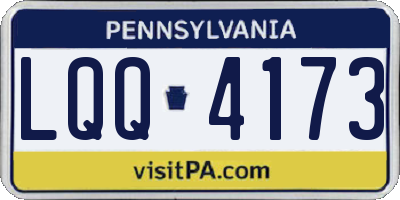 PA license plate LQQ4173