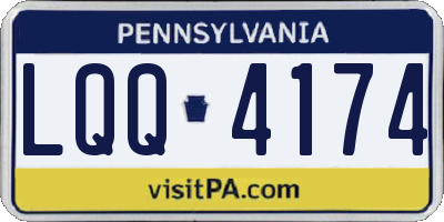 PA license plate LQQ4174