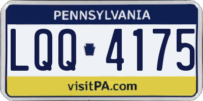 PA license plate LQQ4175