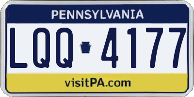 PA license plate LQQ4177