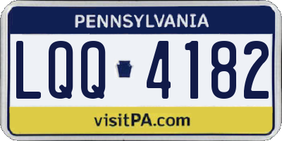 PA license plate LQQ4182