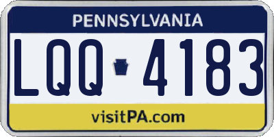 PA license plate LQQ4183