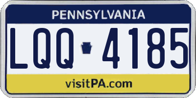 PA license plate LQQ4185