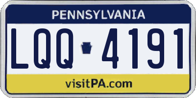 PA license plate LQQ4191