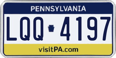 PA license plate LQQ4197