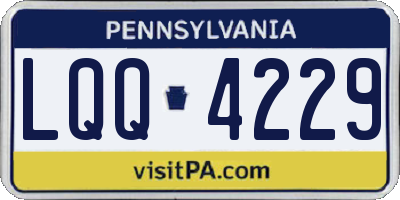 PA license plate LQQ4229