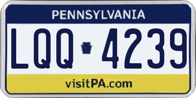 PA license plate LQQ4239