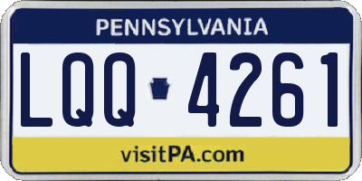 PA license plate LQQ4261