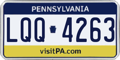 PA license plate LQQ4263