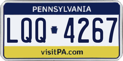 PA license plate LQQ4267