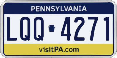 PA license plate LQQ4271