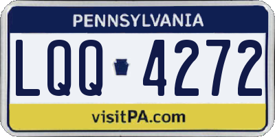 PA license plate LQQ4272