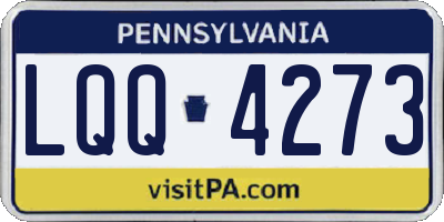 PA license plate LQQ4273