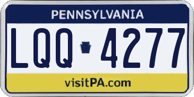 PA license plate LQQ4277