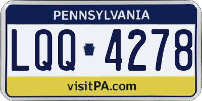 PA license plate LQQ4278