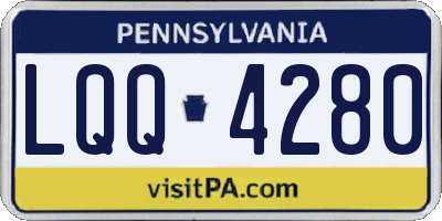 PA license plate LQQ4280