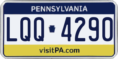 PA license plate LQQ4290