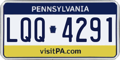 PA license plate LQQ4291