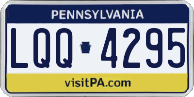 PA license plate LQQ4295