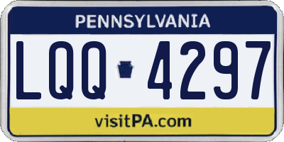 PA license plate LQQ4297