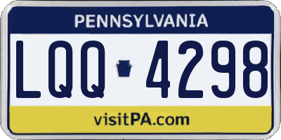PA license plate LQQ4298