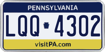 PA license plate LQQ4302