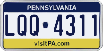 PA license plate LQQ4311