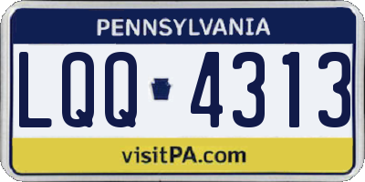 PA license plate LQQ4313