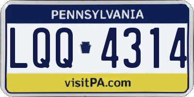 PA license plate LQQ4314