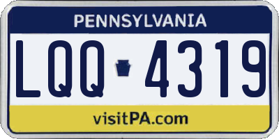 PA license plate LQQ4319
