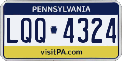 PA license plate LQQ4324