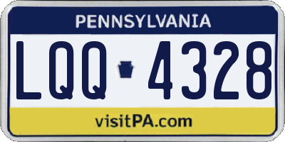 PA license plate LQQ4328