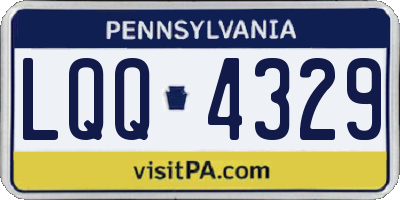 PA license plate LQQ4329