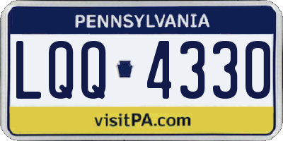 PA license plate LQQ4330
