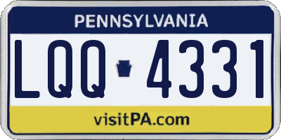 PA license plate LQQ4331