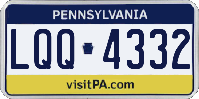 PA license plate LQQ4332