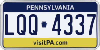 PA license plate LQQ4337